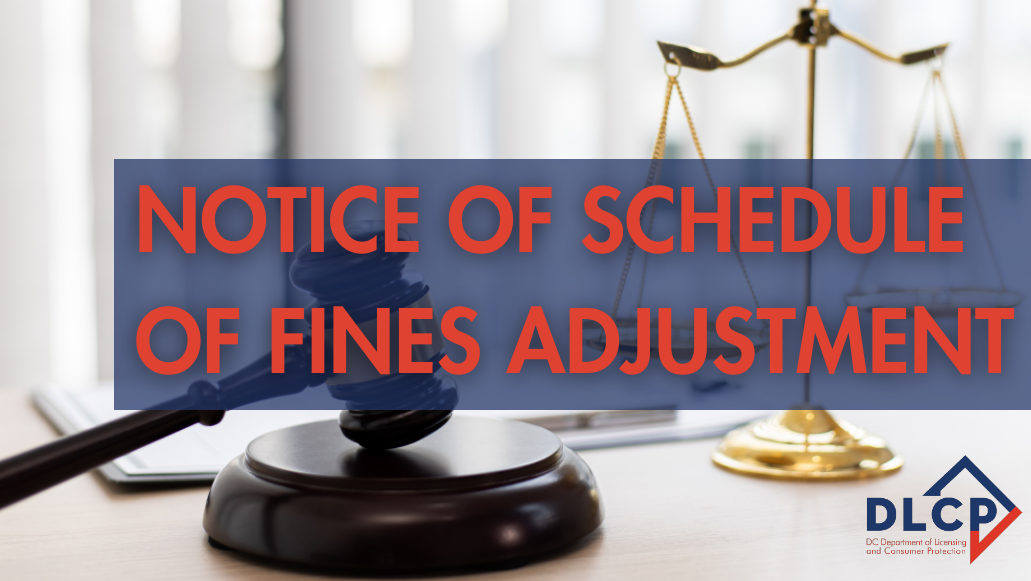 Notice of Schedule of Fines Adjustment